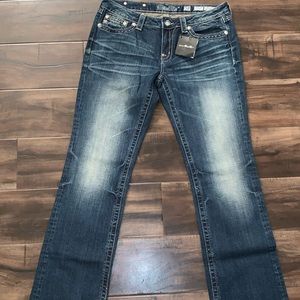 A pair of never worn blue jeans with no rips